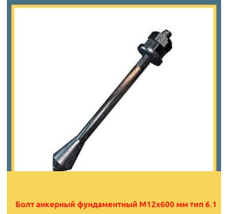 Болт анкерный фундаментный М12х600 мм тип 6.1 в Фергане